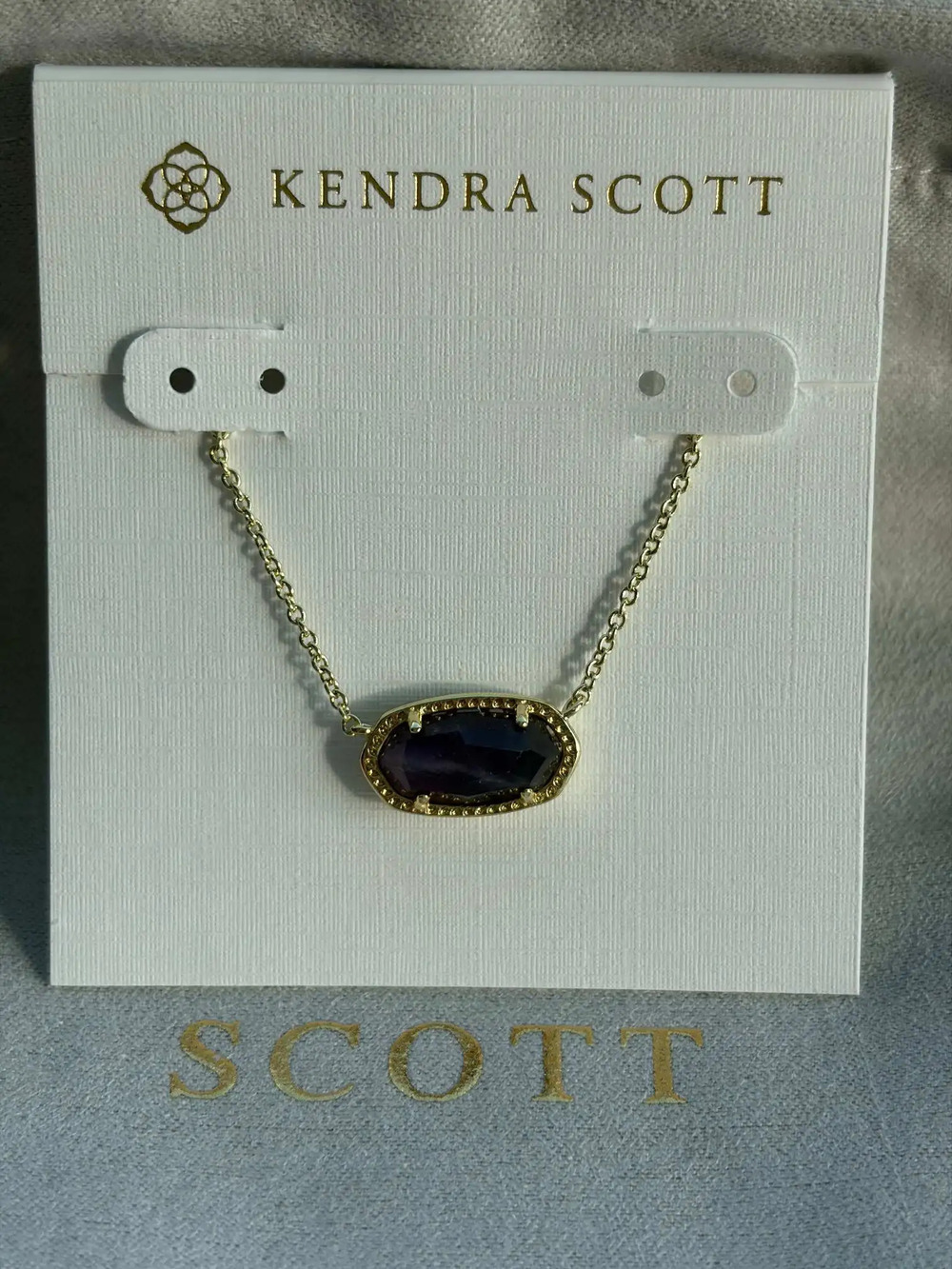 Kendra Scott deep purple pendant necklace
